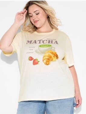 Matcha Graphic Tee - cream/Yellow